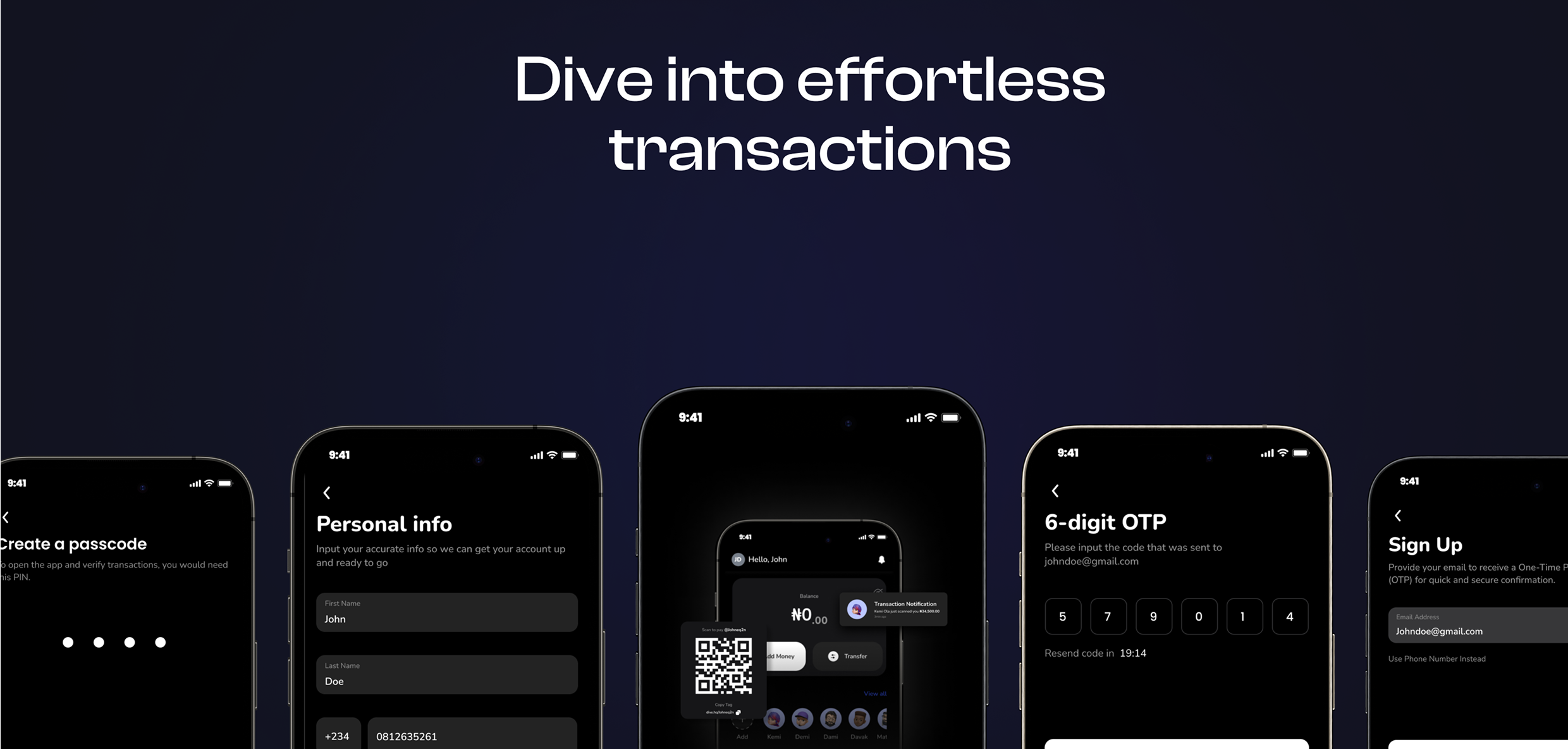 QR Pay app — view interactive prototype
